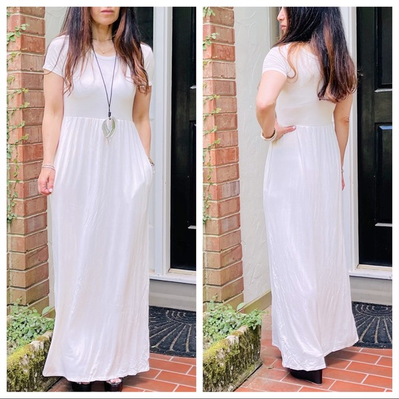 Boho fabulous side pockets Empire waist maxi dress - Picture 3 of 8